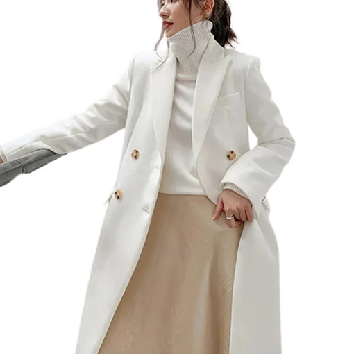 Ladies white hot sale wool coat